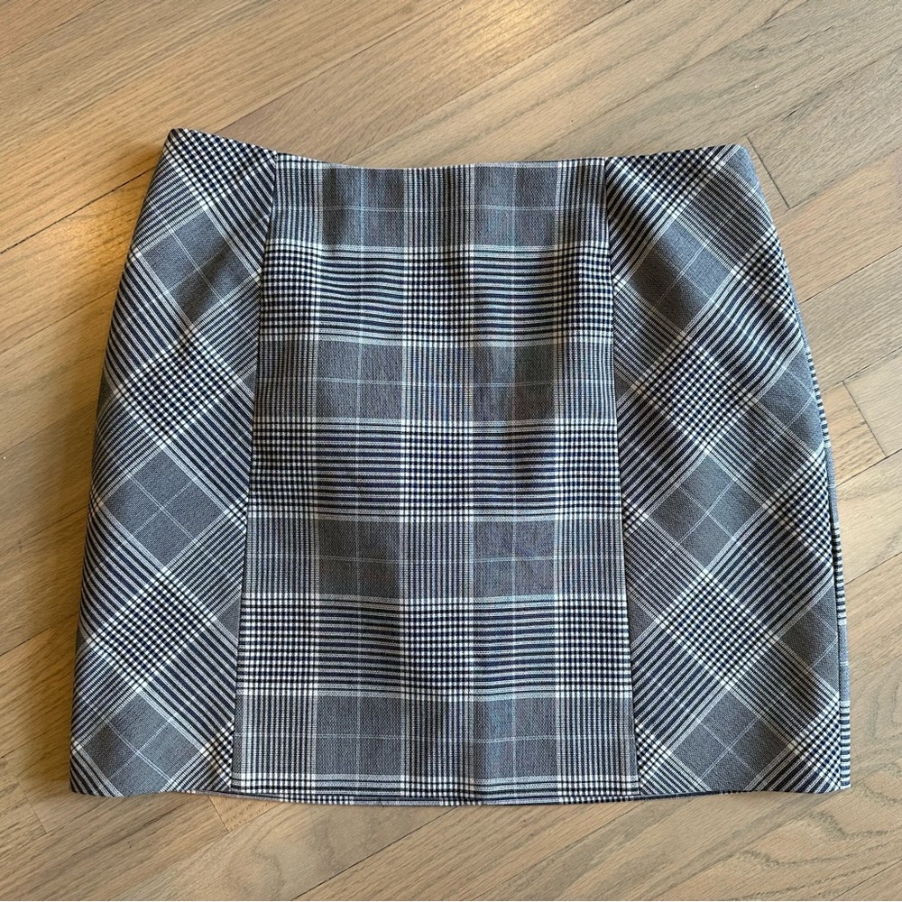 H&M Checkered Black and White Mini Skirt